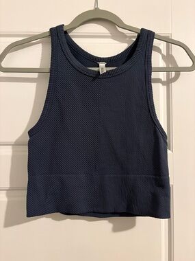 Nikibiki Navy Blue High Neck Tank